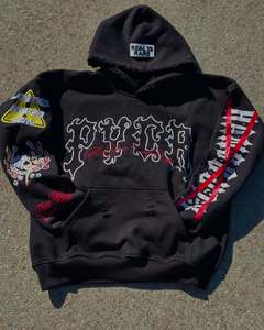 GEED UP sweat à capuche pour hommes, poids lourd 100% coton, vente en gros de vêtements pour hommes, sweats à capuche de style de rue - Product Image 1