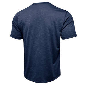 Trendy Stylish Plus Size Men's Henley Shirt <b>Covered</b> <b>Button</b> Durable Breathable Knitted Cotton Casual Collarless Quick Dry - Product Image 3