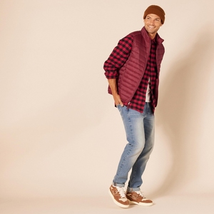 Chaleco acolchado de lana con cierre de cremallera informal para hombre de otoño e invierno, chaleco transpirable sin mangas para viajes, correr, exterior Reversible - Product Image 4