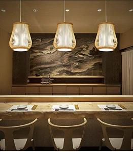 Natural Rustic Asian Bamboo <b>Wicker</b> Round Suspension Chandelier Lamp for Home Office Handicrafts - Product Image 6