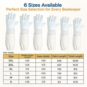 Custom made With Safety Standards Beekeeping Gloves Goat Skin Leather Long <b>Sleeves</b> Sting Proof Gloves For Beekeepers - Product Image 5