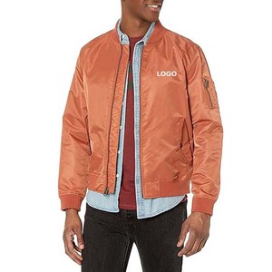 Nueva llegada logotipo personalizado diseño cremallera manga larga ropa de hombre chaquetas estilo casual poliéster Letterman béisbol chaquetas de hombre - Product Image 1