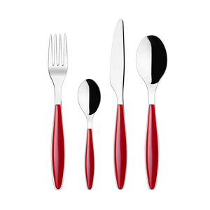 Ensemble de couverts 6 pièces en acier inoxydable au design moderne – Fourchette, couteau, cuillère, baguettes – Compatible lave-vaisselle – Vaisselle de buffet - Product Image 2