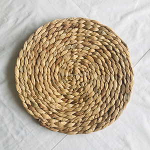Chargeur Vintage en jonc de mer tissé, napperons, supports pour assiettes à dîner, décoration murale - Product Image 1