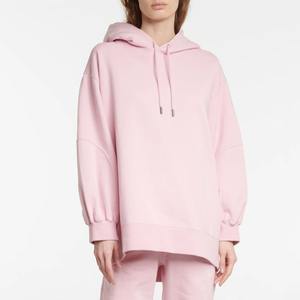 Conjunto Deportivo de Algodón 100% Ecológico de Alta Calidad para Mujer, Sudadera Extra Grande y Pantalones Acampanados, Color Rosa, Última Llegada de Invierno, en Oferta - Product Image 3
