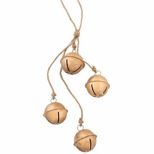 Ensemble de clochettes en métal de qualité supérieure décoratives, idéal pour le marché américain, style antique avec corde suspendue, décoration de Noël - Product Image 1