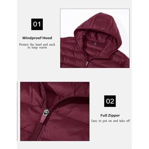 Chaqueta Acolchada con Capucha Unisex Personalizada para Otoño e Invierno, Color Sólido, Cierre de Cremallera, Bolsillos, Frente de Lona, Estilo Formal - Product Image 4