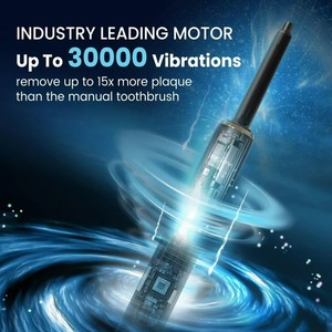 Sejoy Brosse à dents électrique rechargeable pour adultes et enfants 7 têtes de dents de nettoyage doux avec 3 modes Type de poils moyens - Product Image 2