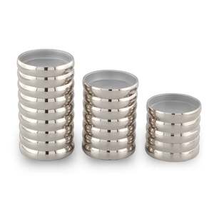 Portavelas elegante de aluminio para mesa, para velas de té, para interiores y exteriores, para decoración de hogar, hotel, oficina, bodas y fiestas. - Product Image 3