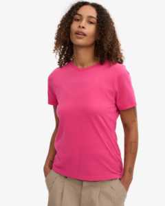 Custom New Latest Print Design Short Sleeve <b>Pink</b> Slim Fit <b>T</b>-<b>shirts</b> Hot Look Cotton <b>Plain</b> Women Slim Fit <b>T</b> <b>Shirt</b> - Product Image 2