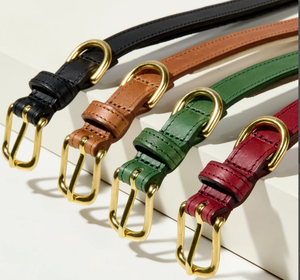 Collier de chien en cuir noir | Petit, moyen et grand collier de chien pour lévrier et Whippet - Product Image 2