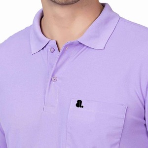 Camiseta de Manga Corta con Bolsillo Delantero Personalizado OEM 2026 para Hombre Casual, Tejido de Jersey de Fibra de Bambú, Cierre de Botones, Transpirable y de Secado Rápido - Product Image 5