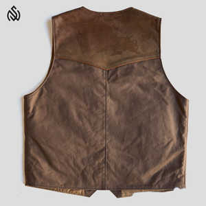 OEM ODM servicio Chaleco de cuero para la venta al por mayor de fábrica precio mejor hombres de tela Chaleco de cuero de moto para los hombres - Product Image 6