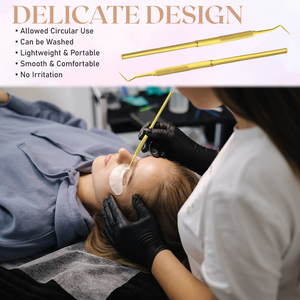 Extensión de pestañas Herramienta de elevación de pestañas Peine de elevación permanente para levantar y separar pestañas con diseño texturizado Acero inoxidable - Product Image 6