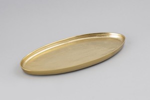 Plateau de service en aluminium, design unique argenté, élégant, luxueux, décoratif - Product Image 2
