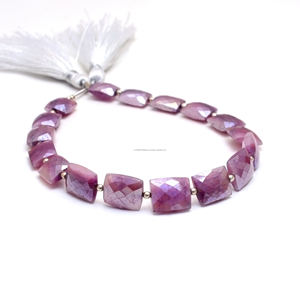 Venta al por mayor de cuentas de piedra lunar Octágono rosa, piedra de cristal suelta facetada Natural, cuentas de corte hermoso, pulsera, fabricación de joyas - Product Image 1