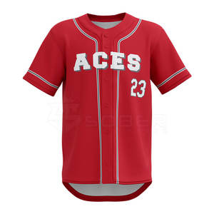 2023 nouveauté personnalisée 100% Polyester tissu Baseball Sportswear caractéristique respirante - Product Image 1