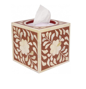 Bone Inlay Eco-Friendly <b>Napkin</b> Holder & Tissue <b>Dispenser</b> Box Party Use Classic Style Crescent Crafts - Product Image 2