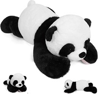 Oreiller en peluche panda lesté, peluche super douce avec doublure en maille, soulagement du stress pour la Saint-Valentin, pour enfants et adultes