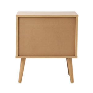 Contemporary Modern Solid <b>Wood</b> Foldable <b>Bedside</b> <b>Cabinet</b> with Drawers Nightstands for Home Bedroom Furniture - Product Image 3