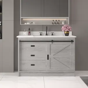 JY shaker tarzı modern banyo dolabı ile havza makyaj vanity banyo dolabı akıllı aynalı dolap