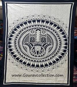 Badal Hamsa PrintWall Hanging Tapestries Cotton Fabric <b>BedSheet</b> <b>Single</b> Size for Home Decoration GC-TP-184-G.. - Product Image 1