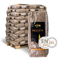 Bûches de bois de vigne vierge 100% (principalement pin et épicéa) - Système de chauffage à bûches A1, sac plastique 15kg, cendres 1,7%, humidité 10%