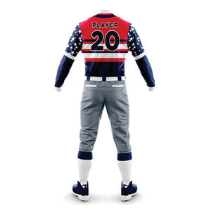 รับผลิตชุดเบสบอลแบบสั่งทำพิเศษ พิมพ์ลายแบบซับลิเมชั่น ผ้าโพลีเอสเตอร์ ระบายอากาศได้ดี เสื้อ กางเกง ชุดทีม  ขั้นต่ำในการสั่งซื้อน้อย จัดส่งรวดเร็ว จากโรงงาน - Product Image 3