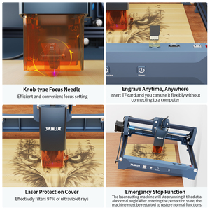 WAINLUX X2 <strong>Portable</strong> Laser <strong>Engraver</strong>/Cutter - Mini <strong>Machine</strong> for Wood, Leather, Acrylic, DIY Projects - Product Image 5