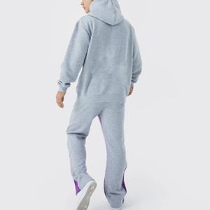 Chándal de algodón 100% personalizado para hombre y mujer, Sudadera con capucha desgastada lavada, pantalones de chándal lavados a la piedra - Product Image 2