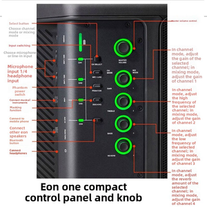 Système d'amplification/entretenissement portable compact sans fil de qualité supérieure FIRST PREMIUM QUALITY, alimenté par batterie, J-BLL EON ONE 2 haut-parleurs 150W - Product Image 3