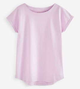 Camiseta de algodón de verano para mujer hecha a medida, vestido transpirable con cuello en V, manga corta y decoración de logotipo, camiseta informal con dobladillo largo - Product Image 1