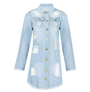 Conjunto de Chaqueta sin Mangas de Mezclilla de Algodón para Mujer, Estilo Casual, para Primavera/Verano, Color Sólido, con Bolsillos - Product Image 1