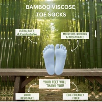 Chaussettes de sport à cinq doigts avec logo personnalisé de haute qualité Chaussettes de sport en bambou respirant pour hommes Chaussettes de course à cinq doigts