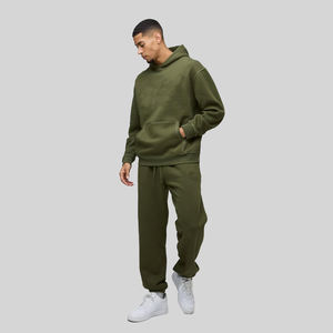 <b>Top</b> Quality Tracksuit 100% Cotton <b>Trouser</b> <b>and</b> Pullover Hoodie Custom Logo Oversized Winter Tracksuit For Men's - Product Image 4