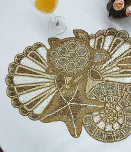 <b>Beaded</b> Table <b>Placemat</b> Elegant Mats & Pads for Dining Table - Product Image 4