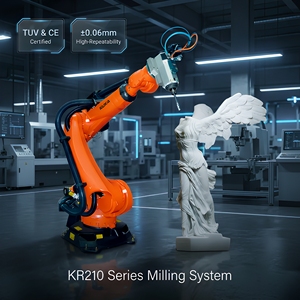 Sistema di Fresatura Robotico CNC a 6 Assi UnionTech <span class=keywords><strong>KUKA</strong></span> KR210 per Scultura e Incisione 3D di Schiuma, Legno e Pietra - Product Image 1