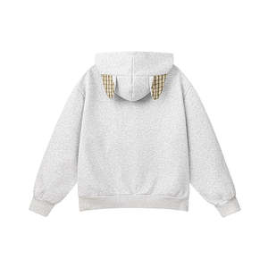 Chaqueta Holgada Informal Tejida, Sudadera Larga con Capucha, Silueta 6XL, Bloques de Color con Letras - Product Image 2