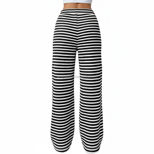 Pantalon palazzo imprimé style bohème pour femme, taille élastique, jambe large, respirant, en spandex/polyester - Product Image 3