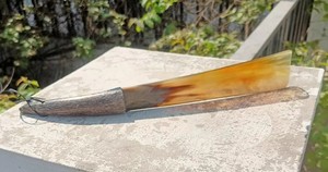 ฮอร์นรองเท้าวัวธรรมชาติที่มีด้ามยาวสลักชื่อกระดูกของขวัญงานฝีมือสำหรับวันพ่อและแม่ - Product Image 4