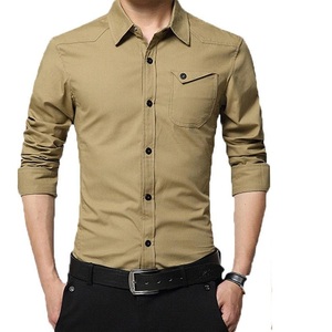Camisa Formal de Buena Calidad para Hombre y Adulto, Camisa de Vestir Informal de Algodón y Seda Resistente a Caballeros Personalizada, Gran Oferta - Product Image 3