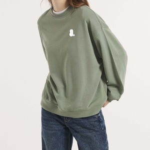 Sweat-shirt en molleton à col rond personnalisé pour femmes, nouvelle collection, polyester/coton uni 300g, doublure brodée sur le devant, logo personnalisé - Product Image 3