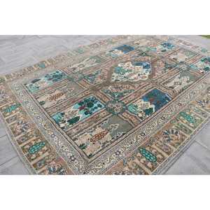 Tapis turc vintage surdimensionné 7,7x10,8 pi (235x330 cm), tapis bleu à motifs floraux - Product Image 3