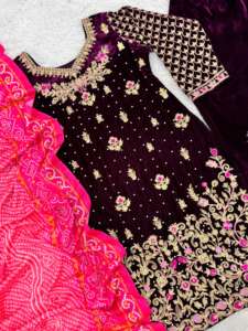 Lanzamiento de nueva colección de invierno Hermoso bordado pesado y remachado Moti Work Top - Plazzo con Dupatta - Product Image 4