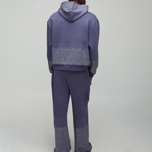 Ensemble de survêtement pour homme en polyester 100% avec strass, pour le sport décontracté, séchage rapide, respirant, de haute qualité, taille plus - Product Image 2