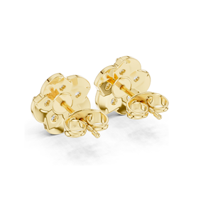 Pendientes de Diamantes Cultivados en Laboratorio de 0.55 CT con Diseño Floral, Claridad VVS-VS EF, Oro de 18KT, 14KT, 10KT y Plata 925, Oro Rosa, Amarillo, Blanco - Product Image 6