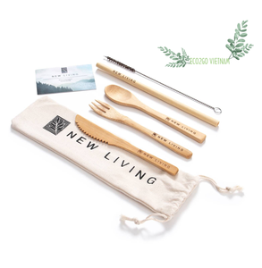 La mejor opción para el juego de cubiertos de bambú de viaje desechable | Juego de cubiertos de mango de bambú hecho de bambú natural 100% en Vietnam - Product Image 3