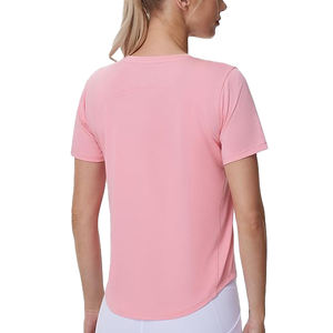 เสื้อยืดผู้หญิงน้ำหนักเบา ลายถักโปร่ง นุ่ม สัมผัสสบาย ระบายอากาศได้ดี ยืดหยุ่น รองรับการเคลื่อนไหวอย่างอ่อนโยน เหมาะสำหรับวันที่อากาศอบอุ่น - Product Image 3