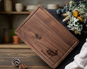 Planche à découper en bois dur de luxe, robuste, écologique et sûre pour la viande et les légumes, forme rectangulaire personnalisable pour la maison - Product Image 2