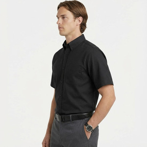 Chemise habillée en bambou pour homme, coupe classique, manches courtes, écologique, style formel, personnalisable - Product Image 6